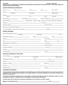 patient forms bond new patient registration form medical